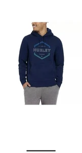 Hurley Men’s Graphic Fleece Lined Hoodie Blue Size Large - Picture 1 of 10