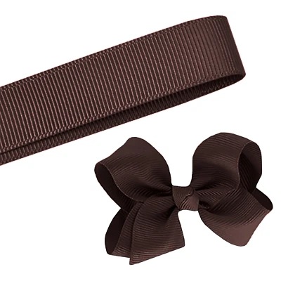 5 Yards Solid Brown Grosgrain Ribbon Yardage DIY Crafts Bows USA - Image 1 of 2