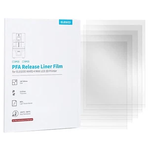 ELEGOO 5 Stück PFA Release Liner Folie für Mars 4 MAX LCD 3D Drucker, mit stärkerem - Bild 1 von 1