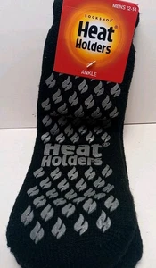 Heat Holders Ankle Socks MENS 12-14 US 13-15 Non-slip Grip Warm Comfy New w/ Tag - Picture 1 of 9