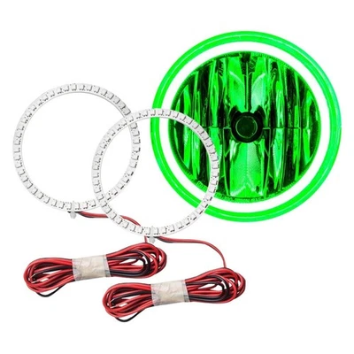 LED Fog Light Halo Ring Lights Green For 2006-2014 Ford F-150 — 第 1/4 张图片