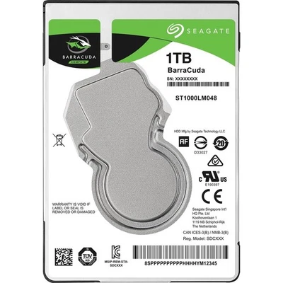 Seagate ST1000LM048 BarraCuda 1TB 2.5" Hard Drive SATA/600 HDD 5400rpm Bulk Pack - Image 1 of 3