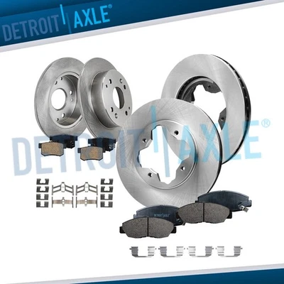 Front Rear Drilled Brake Rotors Ceramic Pads for 1991-1997 Honda Accord Acura CL - Image 1 of 4