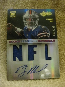 Panini Absolute Premiere Materials 2013/299 EJ Manuel #209 Rookie Auto RC Bills - Imagen 1 de 4