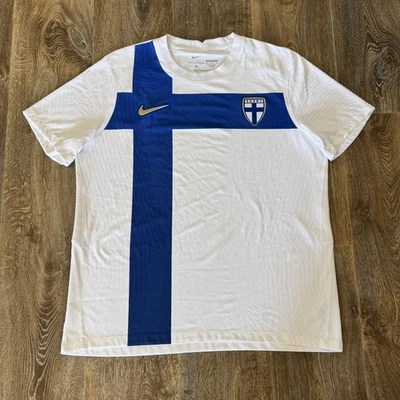 Nike Finland 2022 Jersey Mens XL White Blue Soccer Football Suomi Dri-FIT ADV - Image 1 of 4
