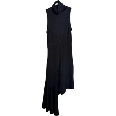 $400 Vestido Suéter Alice+Olivia Para Mujer Negro Cuello Simulado Doble Punto Talla Mediana Foto 1 de 4