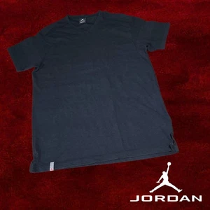 Nike Air Jordan Men's V-neck Striped Fitted T-shirt 414063-010 Black L - Picture 1 of 9