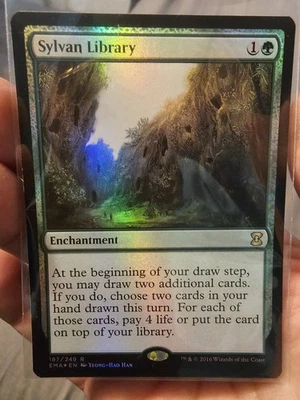 MTG Sylvan Library Eternal Masters Foil - Image 1 of 2