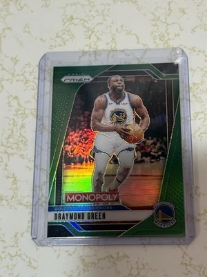 Prizm Monopoly Draymond refractor verde verde 2025-26/35 SP Warriors Foto 1 de 2