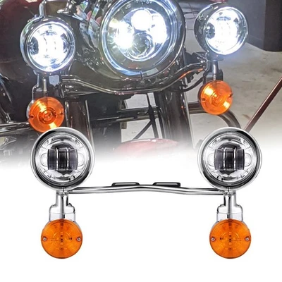 LED Passing Turn Signals Lights Bar For Honda Shadow VT VT1100 VT750 VT600 - Image 1 of 4