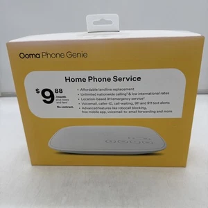 NEW Ooma Phone Genie VoIP Home Phone Service - White 100-0474-100 Free Shipping - Photo 1/1