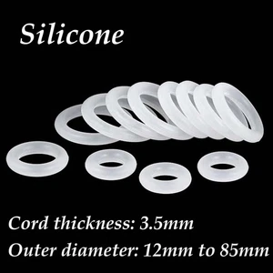 Silikon Gummi O Ringe Dichtung Lebensmittelqualität Oring Querschnitt 3,5 mm Innendurchmesser 12 mm-85 mm - Bild 1 von 6