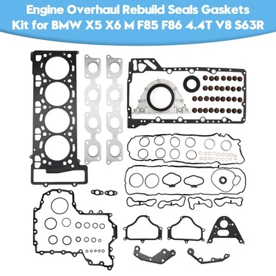 Kit de juntas de sellos de reconstrucción de revisión de motor para BMW X6 M F85 F86 4.4T V8 S63R T07 Foto 1 de 4