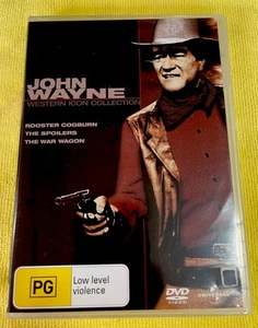 John Wayne Collection Rooster Cogburn, Spoilers & War Wagon DVD GC Region 4 - Picture 1 of 5