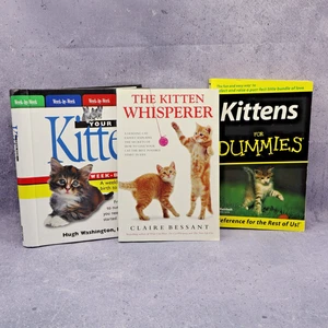 Lot Of 3 Kitten Care Books Kitten Whisperer Your New Kitten Kittens For Dummies - Bild 1 von 17