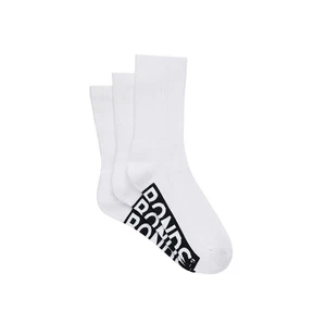 6 x Bonds Mens Logo Comfy Cushioned Crew White Socks - Picture 1 of 5
