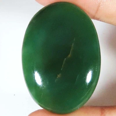59.55 Cts Natural Green Serpentine Cabochon Healing Gemstone 28x39x6 mm GR449 - Image 1 of 4