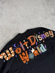 Walt Disney World Spirit Jersey Black Orange Halloween Long Sleeve Size XS - Picture 1 of 5
