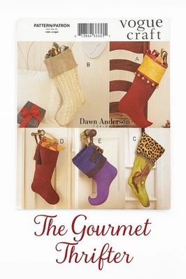 Vogue Craft Pattern 7375 Beaded Christmas Stockings Uncut 2001 - Image 1 of 4