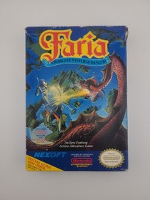 Faria: A World of Mystery and Danger NES Cib Authentic & Tested