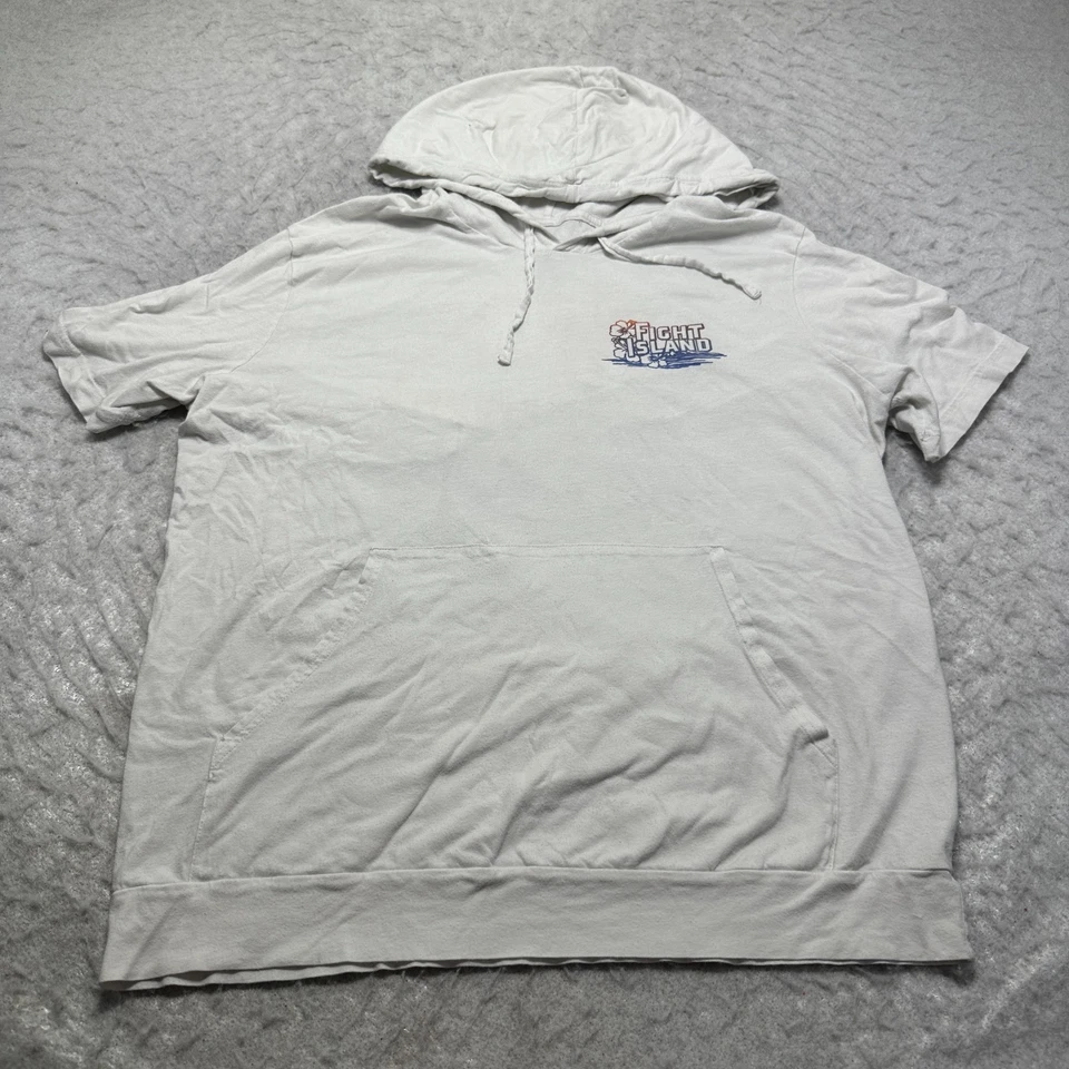 Camiseta con Capucha UFC Fight Island Blanca Manga Corta Para Hombre Talla Grande L Foto 1 de 4