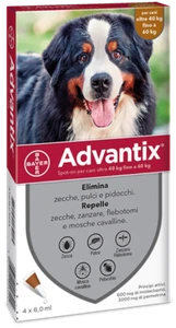 Advantix Spot-on per Cani Oltre i 40 Kg fino a 60 Kg 4 Pipette Monodose 6 ml - Foto 1 di 1