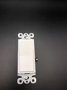 Enerlites White Residential Grade AC Quiet Single Pole 15A Decorator Switch - Picture 1 of 4