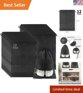 12 Stück Schuhtaschen für unterwegs, große Reiseschuhtaschen zum Packen mit Klarwind - Bild 1 von 9