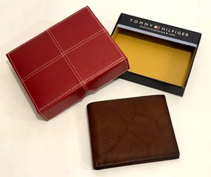 THREE VINTAGE NEW UNUSED LEATHER WALLETS = TOMMY HILFIGER, BASS, RED EELSKIN $99 - Picture 1 of 8
