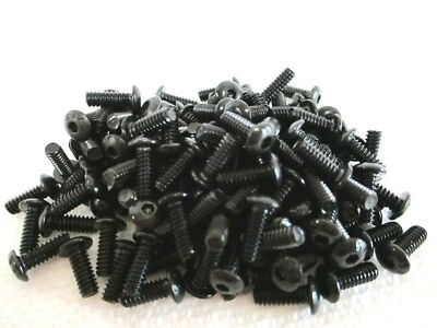 BRIGHTON 6-32 X 3/8" BUTTON HEAD SOCKET CAP SCREWS BLACK ALLOY STEEL 100 PCS