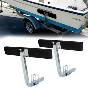 Boat Trailer 2' Side Guide On Bunk Boards Carpeted Kit 75 Degree w/ Hardware - Picture 1 of 14