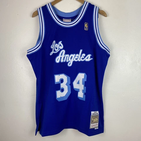 Los Angeles Lakers Mitchell & Ness NBA Shaq O’NEAL Swingman Jersey Blue Mens XL Cover