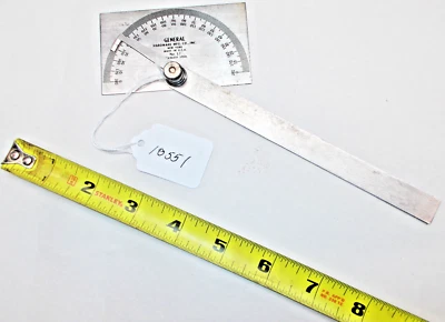 Protractor, Vintage General Hardware No. 17 Stainless Steel Protractor, USA - Image 1 of 3