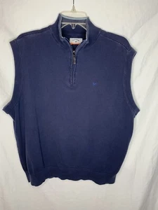 Callaway C-tech Vest Men’s XL Navy 1/4 Zip Pullover Preppy Outdoors Stretch Golf - Picture 1 of 14