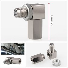 90° O2 Oxygen Sensor Spacer Engine Light CEL Check Bung Mini Catalytic Converter