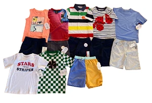 NEW BIG Lot summer clothes BOY 4-5 & 5 shorts t-shirts 4th of July ++ - Picture 1 of 14