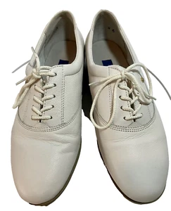 EASY SPIRIT Motion Womens All White Leather Sport Lace Up Sneakers Shoes SZ 9 - Picture 1 of 13