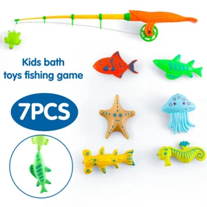Children's Magnetic Fishing toys Game set Bath Toys Bathtub Pool Water Table - Picture 1 of 15