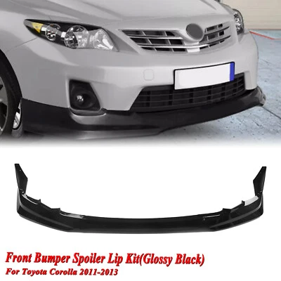 Kit de carrocería labial alerón parachoques delantero coche para Toyota Corolla 2011-2013 2012 negro Foto 1 de 4