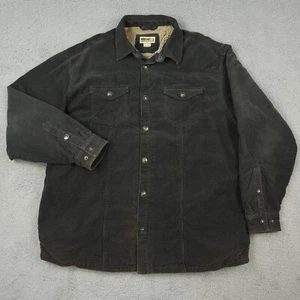 Red Head Jacket Mens XL Gray Corduroy Heritage 1856 Sherpa Lined Chore Snap Up - Picture 1 of 17
