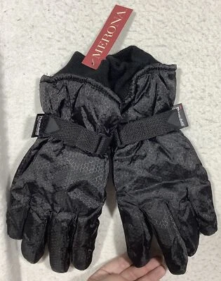 Guantes Merona Thinsulate grandes negros nuevos con etiquetas Foto 1 de 3