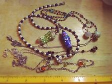 Lot of 5 sterling silver necklaces 1 pair of earrings jade pearl glass 42g