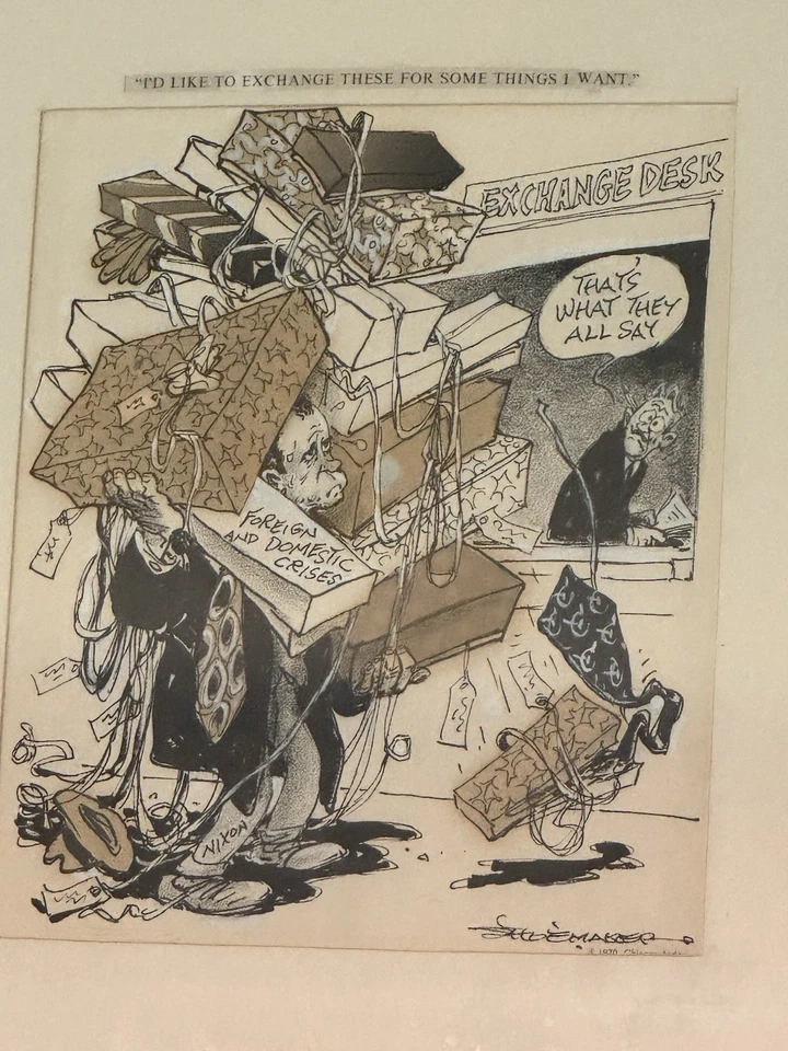 Zapatero Vaughn dibujo original Nixon devuelve cosas que no necesita Foto 1 de 1