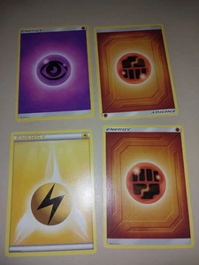 4 pokemon cards- different energy - Picture 1 of 4