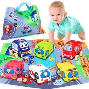 Baby Toys 6 to 12 Months - Soft Car Toys for 1 Year Old Boy Girl with Playmat... - Picture 1 of 7