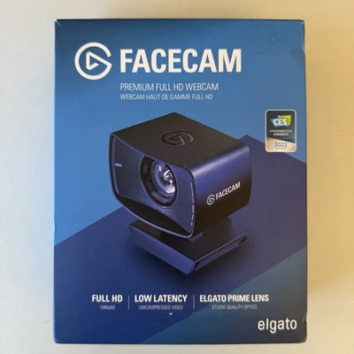 Elgato Facecam Premium Full HD Webcam/Gaming 1080p60 Prime Lens Brand New - Image 1 of 3