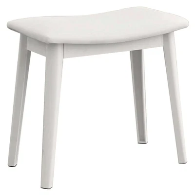 Hocker Schminktisch Sitzhocker Badhocker Weiß gepolstert 47x28x45cm mit robus... - Bild 1 von 4