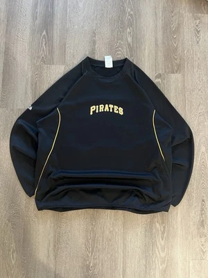 Sudadera Majestic Para Hombres XL Auténtica Piratas Base Térmica Calentamiento Negra Foto 1 de 4
