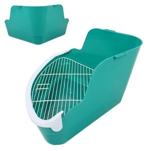 Small Animal Litter Box Fanshaped Rabbit Corner Toilet Box Potty Trainer(L Size) - Picture 1 of 22