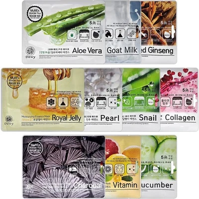 70pcs Mix Korean Essence Facial Mask Sheet Moisture Face Mask Pack Skin Care Lot - Image 1 of 4